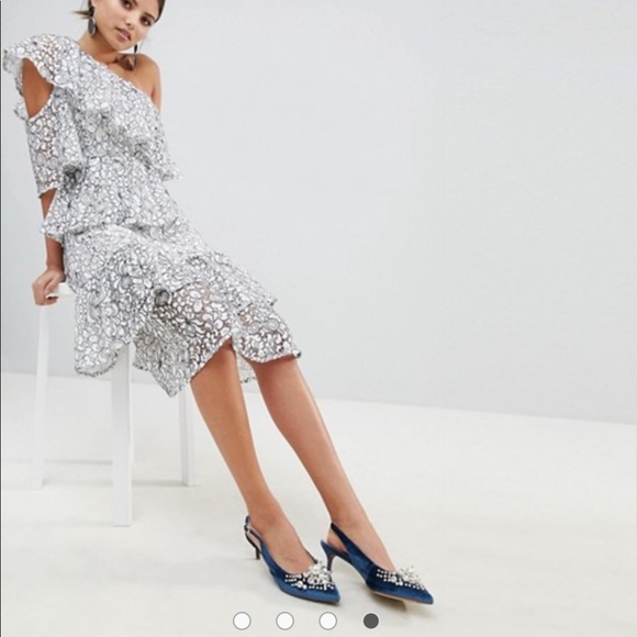 ASOS Missguided Tiered One Shoulder Midi Dress - Picture 4 of 4